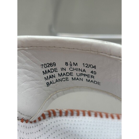 Clarks Womens Sandals Thong White Orange Slip On Vintage Wooden Heels Size 8.5 - Picture 9 of 9